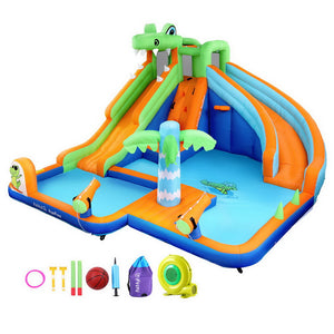AirMyFun Kids Inflatable Water Park 465x430cm | Double Slide & Jumping Castle