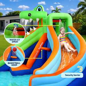 AirMyFun Kids Inflatable Water Park 465x430cm | Double Slide & Jumping Castle