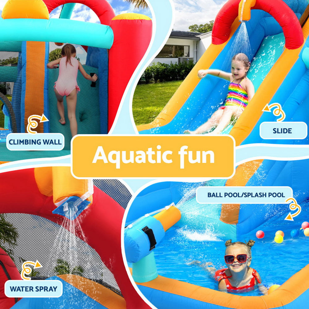 Kids Inflatable Water Park 615x322cm | Slide, Splash Pool & Jumping Castle
