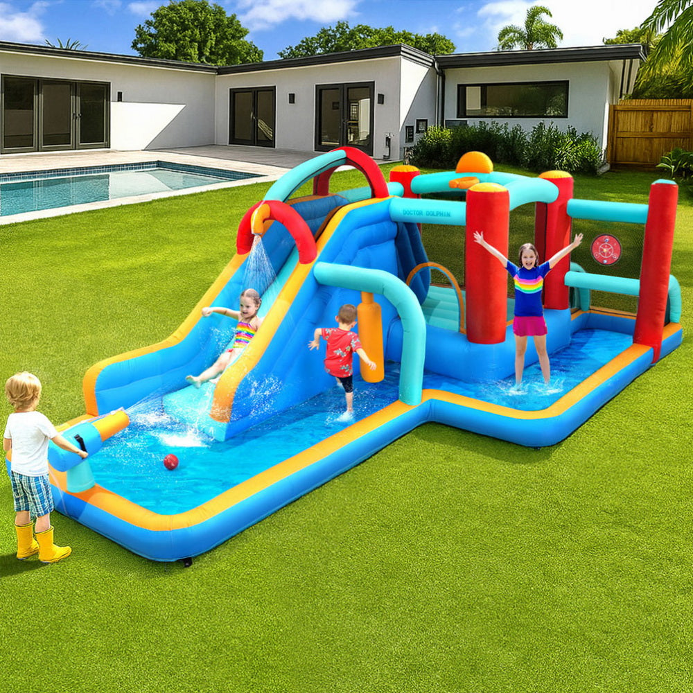 Kids Inflatable Water Park 615x322cm | Slide, Splash Pool & Jumping Castle