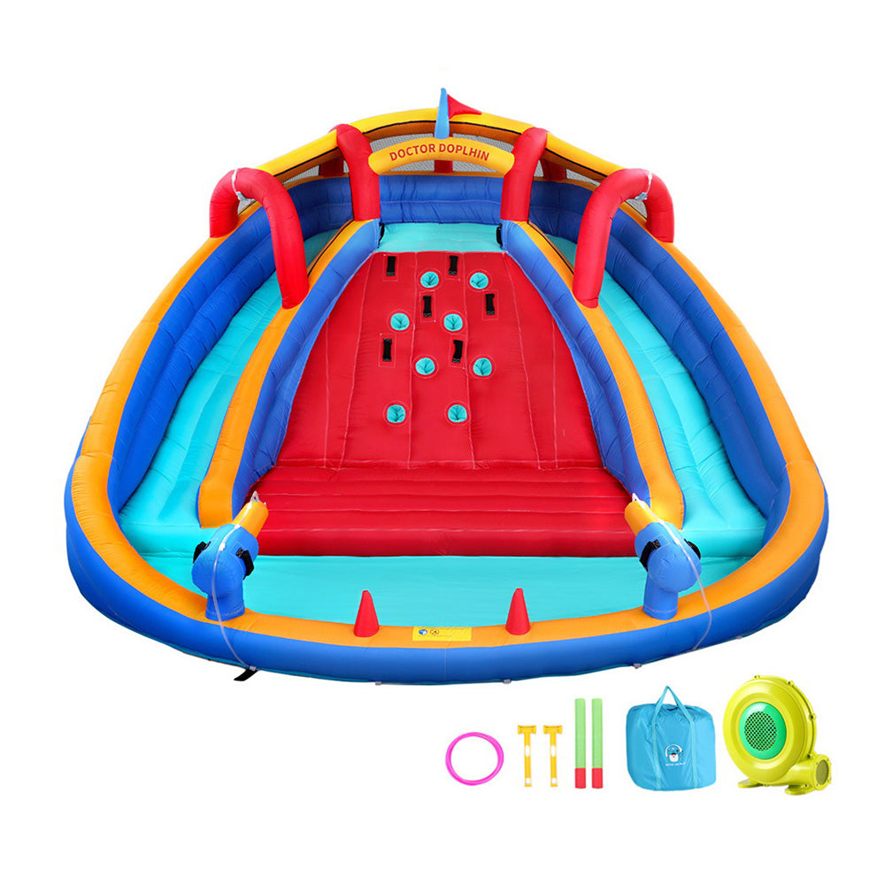 Kids Inflatable Water Park 408x386cm | Pool Slide with Cannon & Toss Game