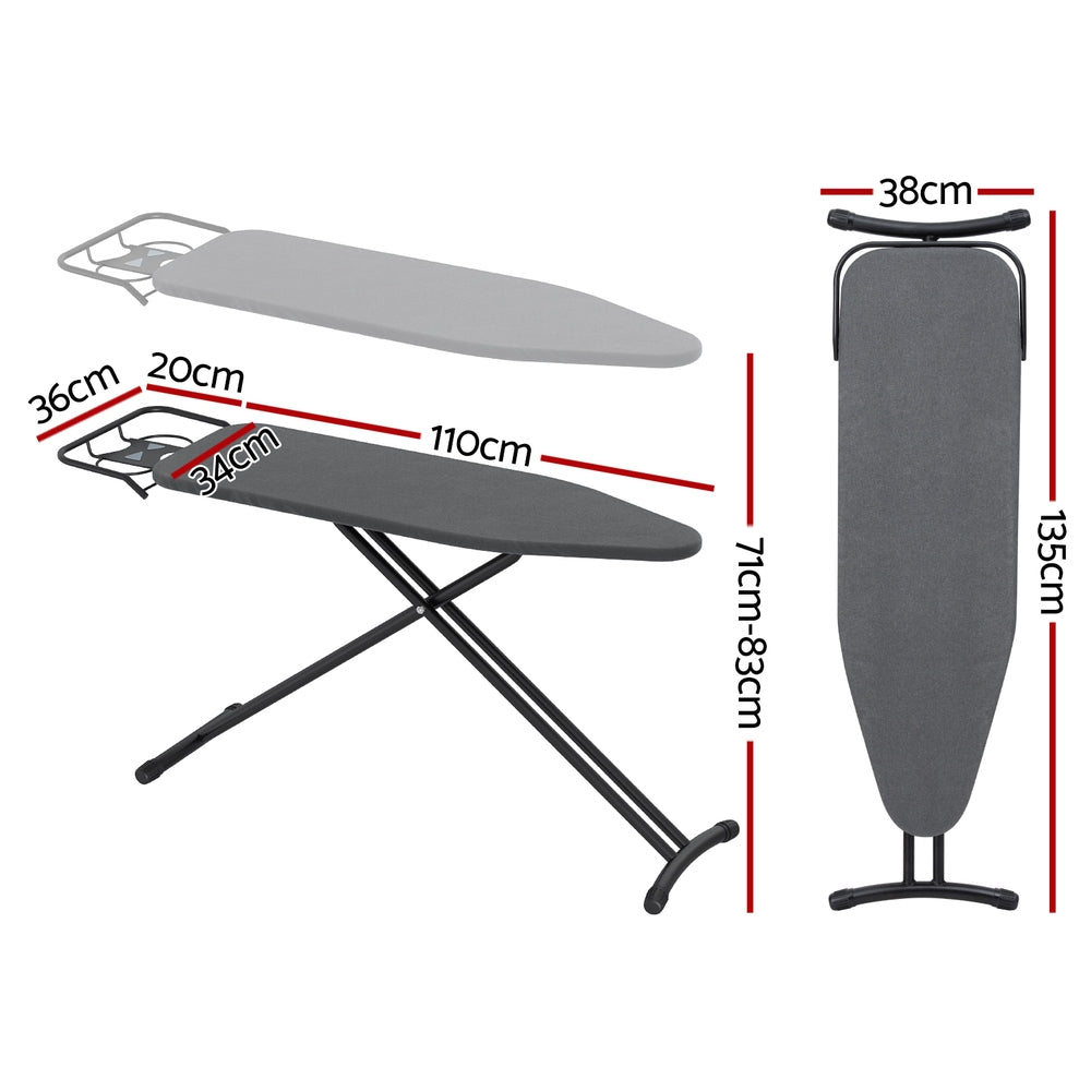 Ironing Board | Foldable | Iron Rest | Black