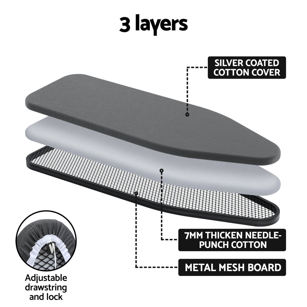 Ironing Board | Foldable | Iron Rest | Black