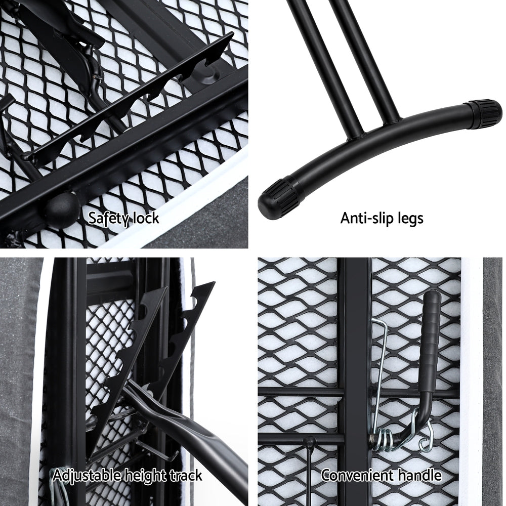 Ironing Board | Foldable | Iron Rest | Black