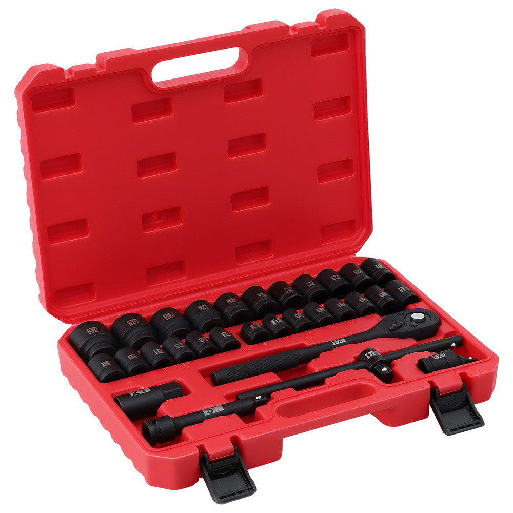 Socket Set | 30pc | 1/2" Drive | Cr-V Steel | 8–32mm