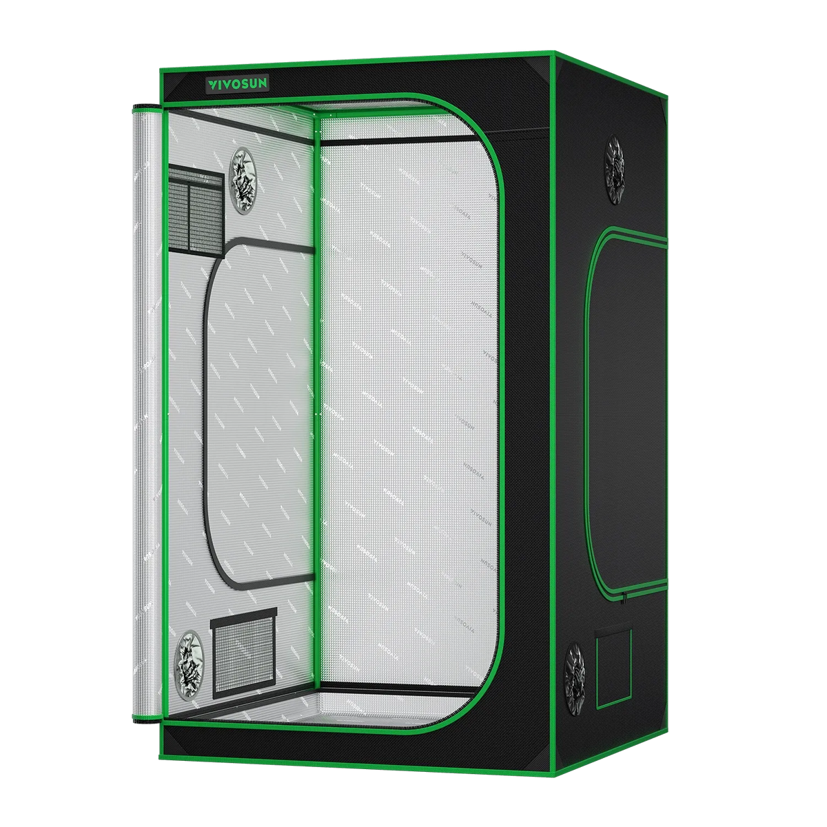 Indoor Grow Tent | 122cm x 122cm x 203cm | 600D Oxford | Lightproof Mylar Lined