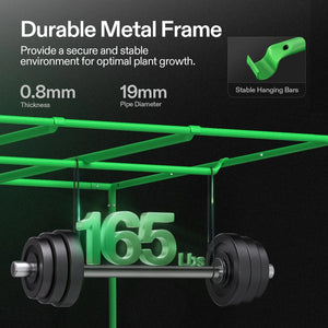 Indoor Grow Tent | 152cm x 305cm x 203cm | 600D Oxford | Lightproof Mylar Lined