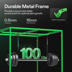 Indoor Grow Tent | 51cm x 91cm x 160cm | 600D Oxford | Lightproof Mylar Lined