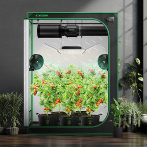 Indoor Grow Tent | 81cm x 152cm x 203cm | 600D Oxford | Lightproof Mylar Lined
