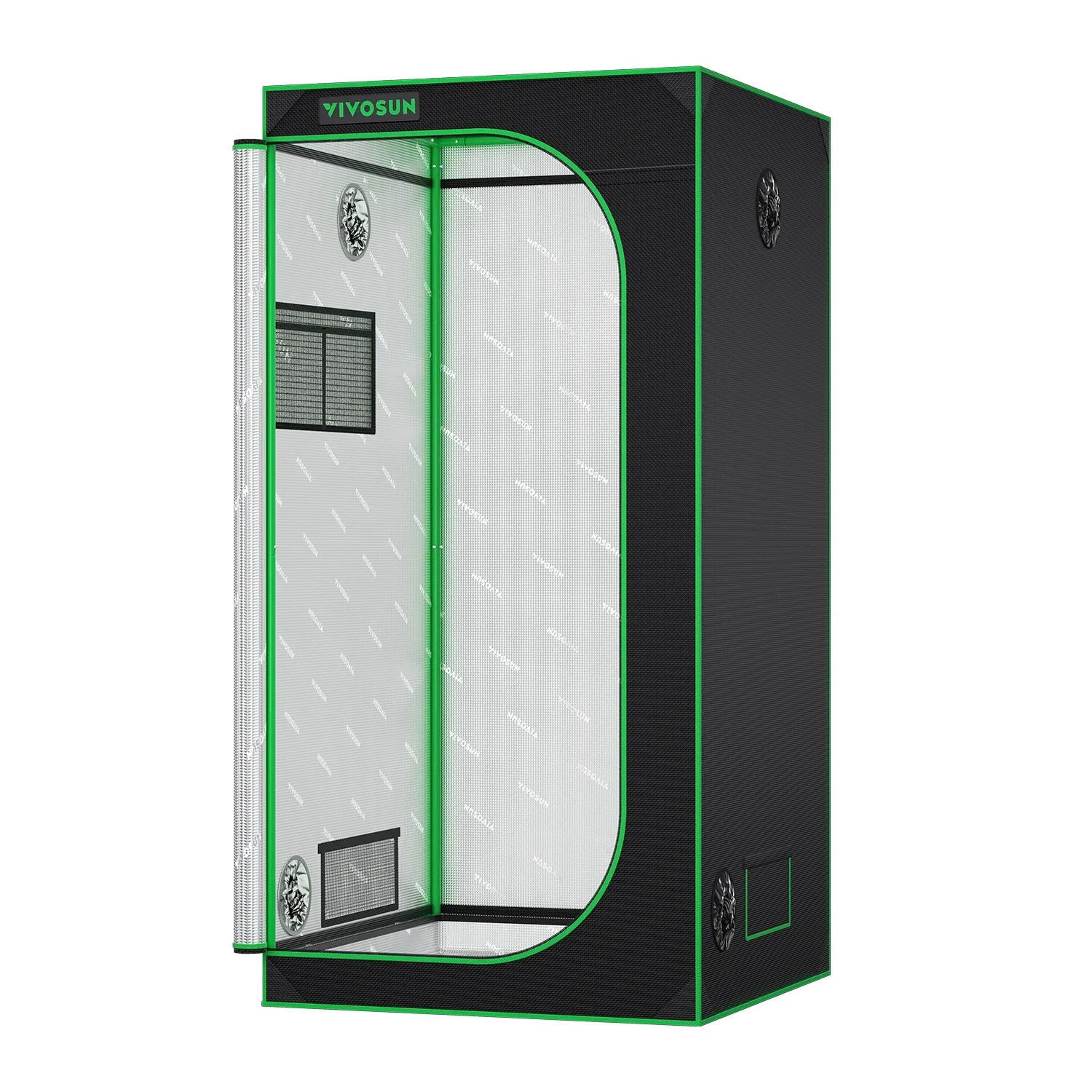 Indoor Grow Tent | 91cm x 91cm x 183cm | 600D Oxford | Lightproof Mylar Lined