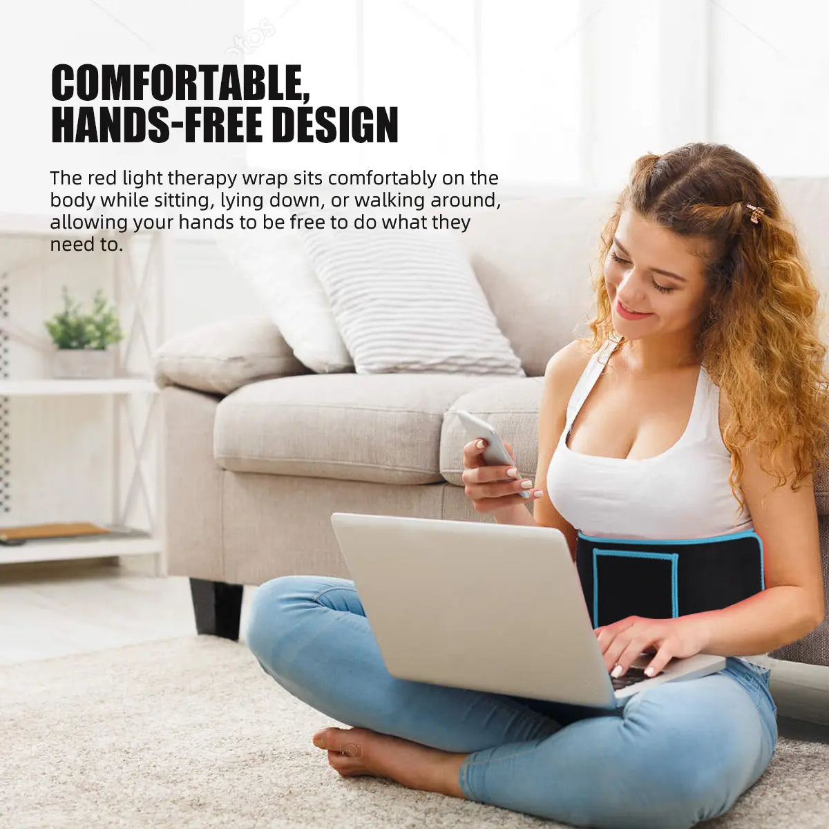 Infrared & Red Light Therapy Belt | Adjustable Size | 660nm + 850nm Dual-Wavelength