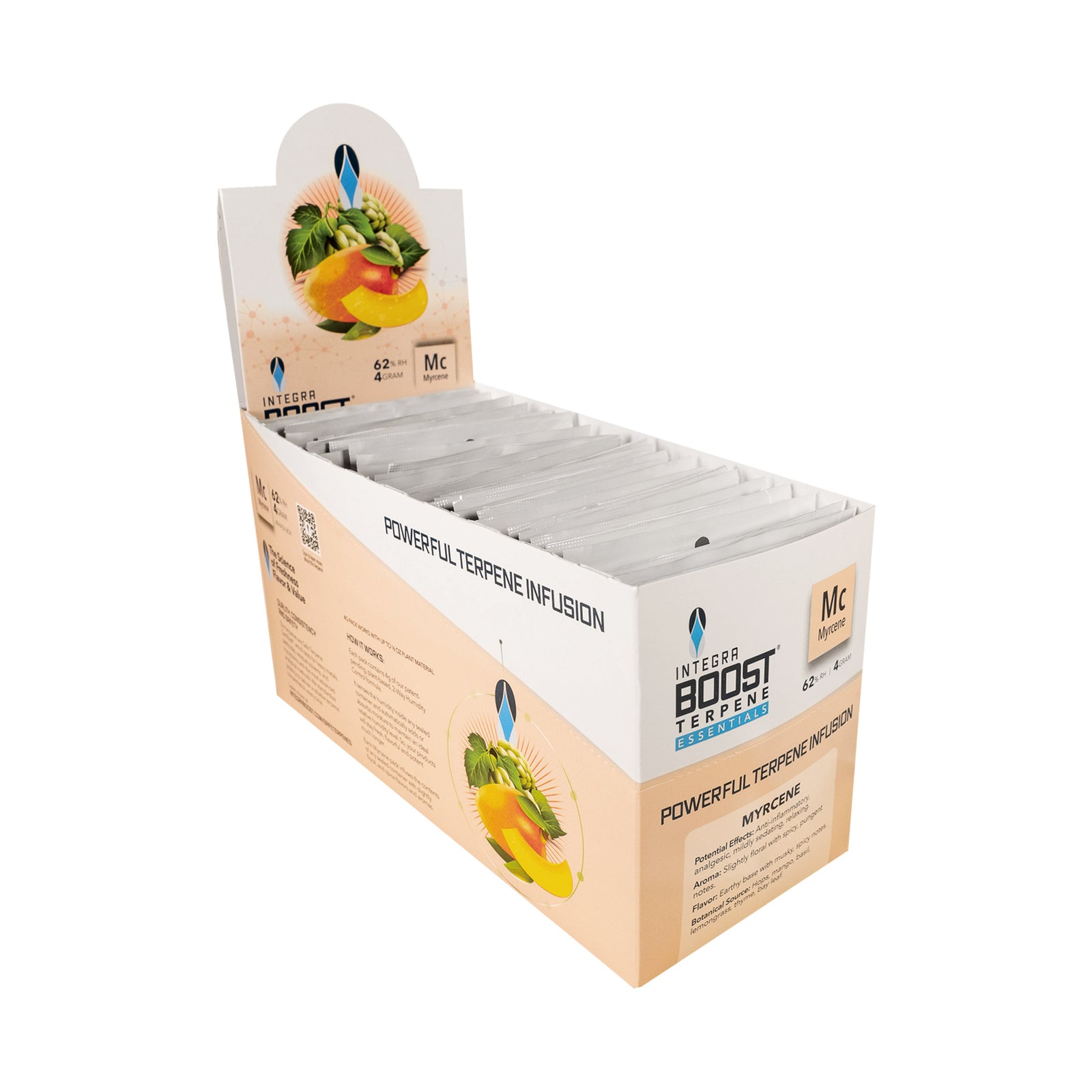 Integra BOOST® Terpene Essentials 4g | Myrcene | 62% RH | Box of 48 | 2-Way Humidity Control + Terpene Infusion