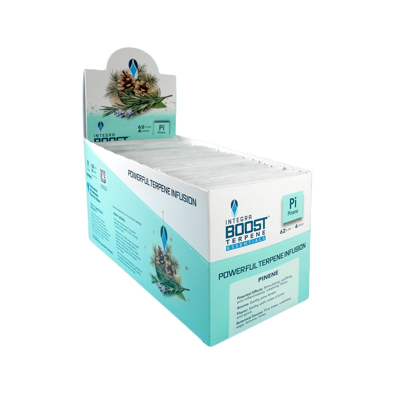 Integra BOOST® Terpene Essentials 4g | Pinene | 62% RH | Box of 48 | 2-Way Humidity Control + Terpene Infusion