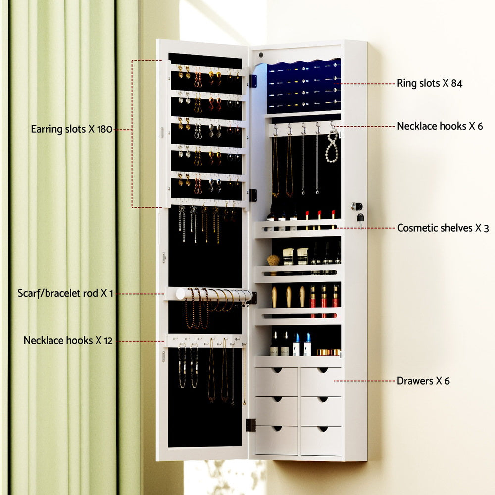 Jewellery Cabinet | LED Mirror | Lockable