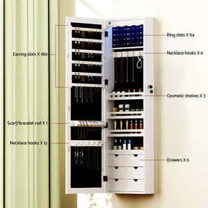 Jewellery Cabinet | LED Mirror | Lockable