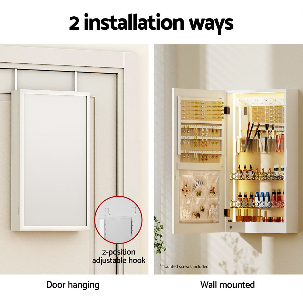 Jewellery Cabinet | Mirror Door | Wall Mount