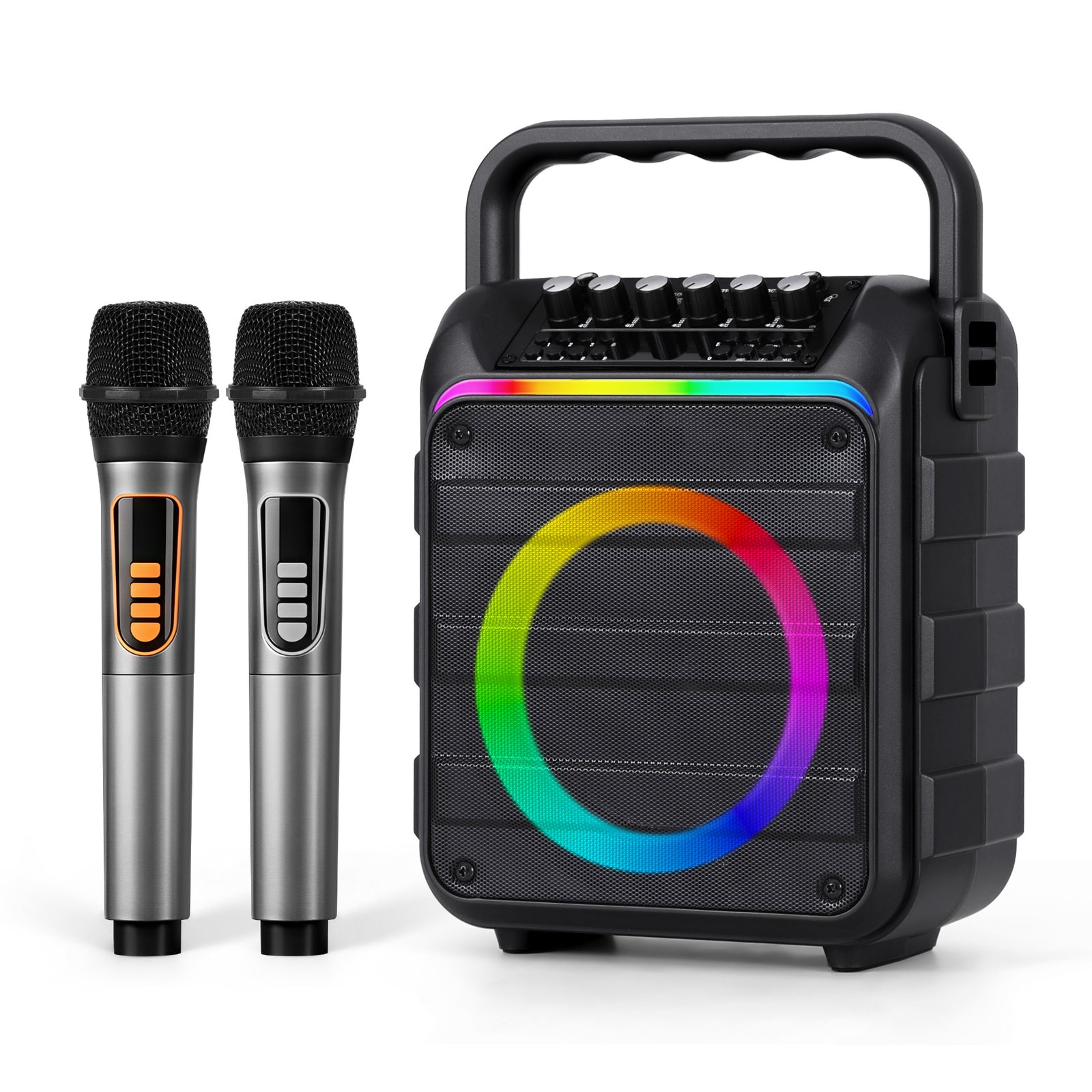 Portable Karaoke Machine | 2 Wireless Microphones | Bluetooth 5.3