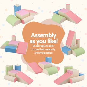 Kids Foam Climbing Blocks 5pc | Soft Indoor Toddler Playset | Rocker