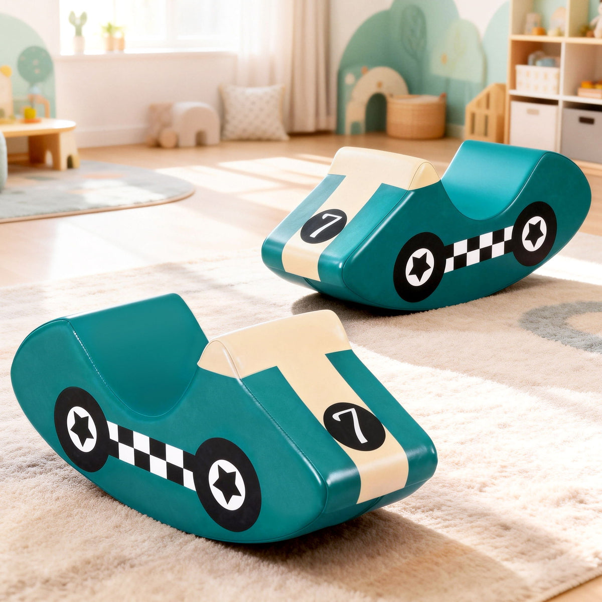 Toddler Foam Climbing Set | Soft Play Blocks | Indoor Rocker (Version B)