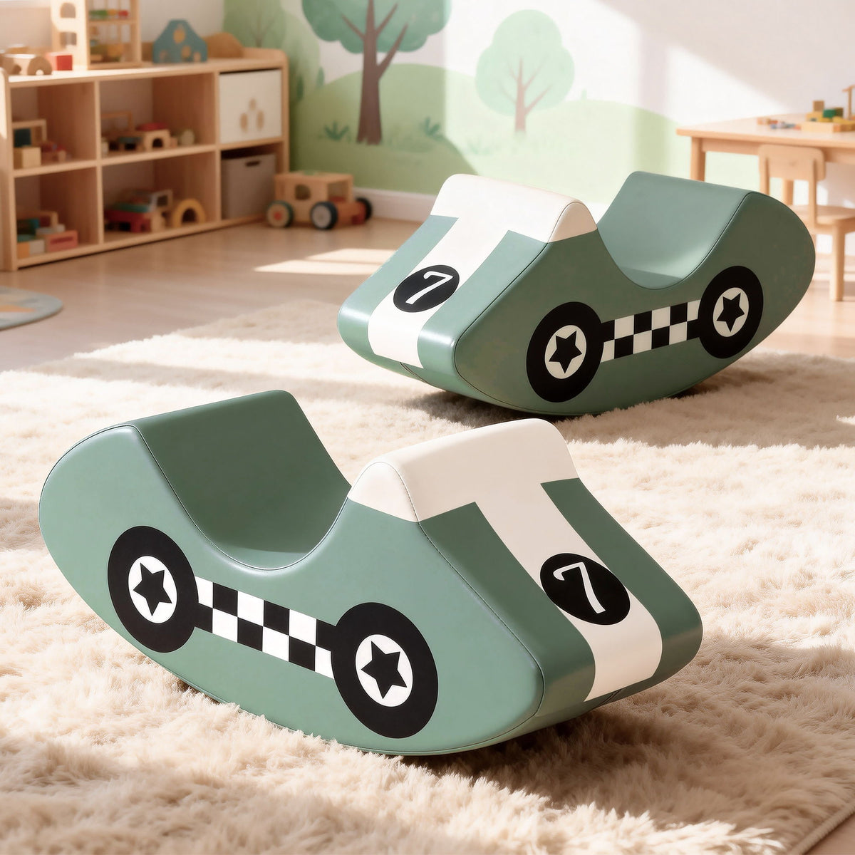 Foam Climbing Blocks 3pc | Toddler Soft Play | Rocker | Green