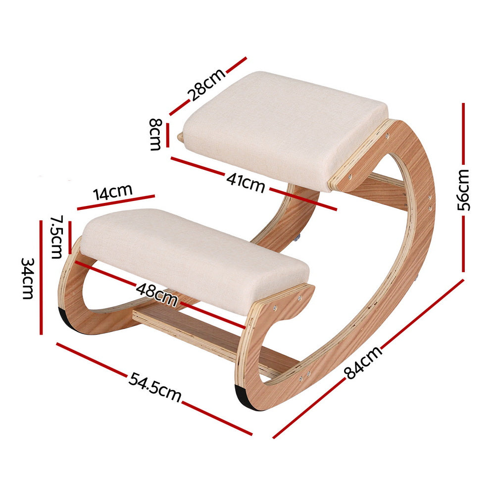 Ergonomic Kneeling Chair | Memory Foam | 120kg Capacity | Beige