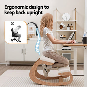 Ergonomic Kneeling Chair | Memory Foam | 120kg Capacity | Beige