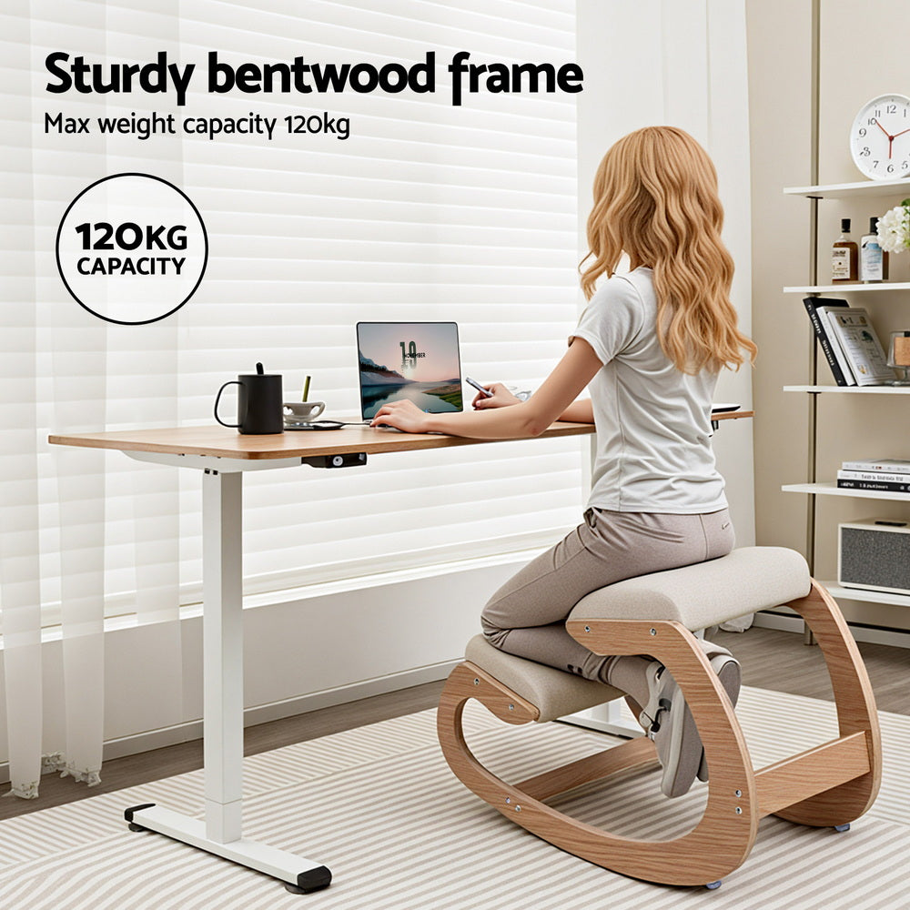 Ergonomic Kneeling Chair | Memory Foam | 120kg Capacity | Beige