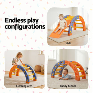 Pikler Arch Climber Set | Slide Included | Indoor/Outdoor Toddler Gym