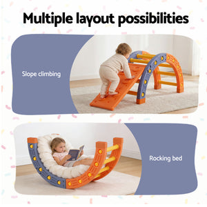 Pikler Arch Climber Set | Slide Included | Indoor/Outdoor Toddler Gym