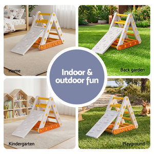 Pikler Triangle Climber | Slide Included | Indoor Outdoor Climbing Frame