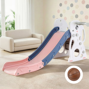 Kids Slide Set 147cm | Basketball Hoop | Outdoor Playground Toy