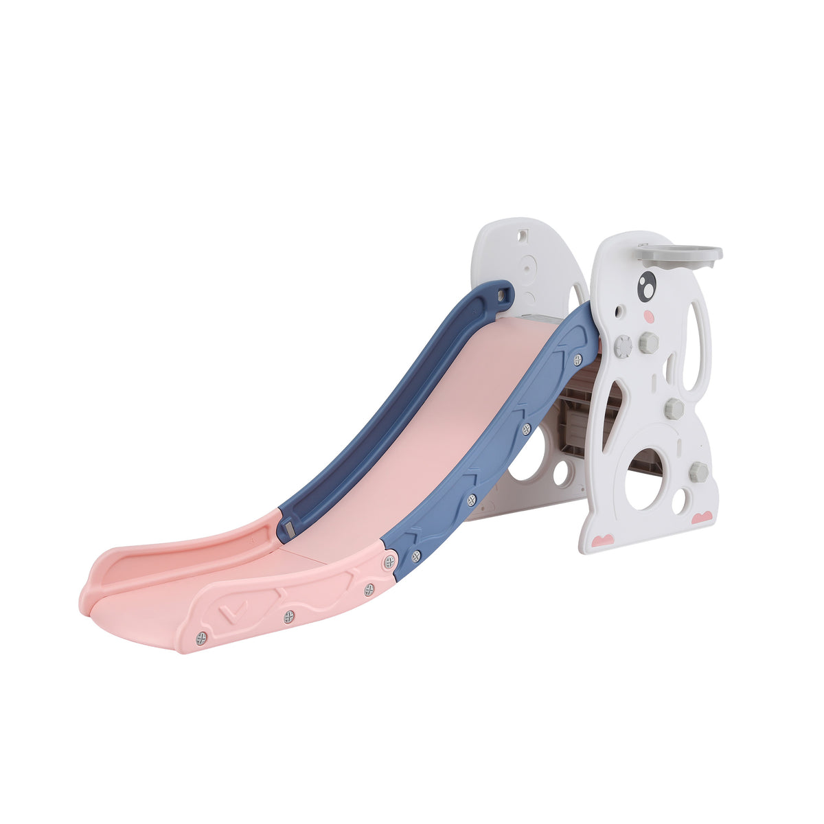 Kids Slide Set 147cm | Basketball Hoop | Outdoor Playground Toy
