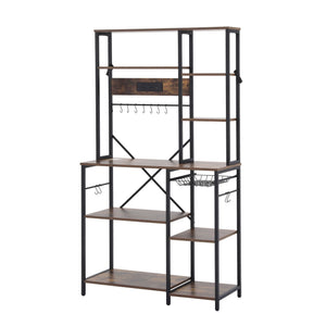 Artiss Kitchen Rack with Power Outlets Hooks 96CMX170CM Microwave Storage Shelf