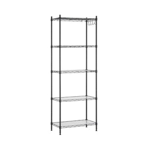 Artiss 5-Tier Kitchen Rack Shelf Shelving Unit 55x30x150CM Adjustable Metal Storage Shelves Black
