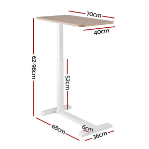 Laptop Desk 70cm | Height Adjustable Mobile Computer Workstation