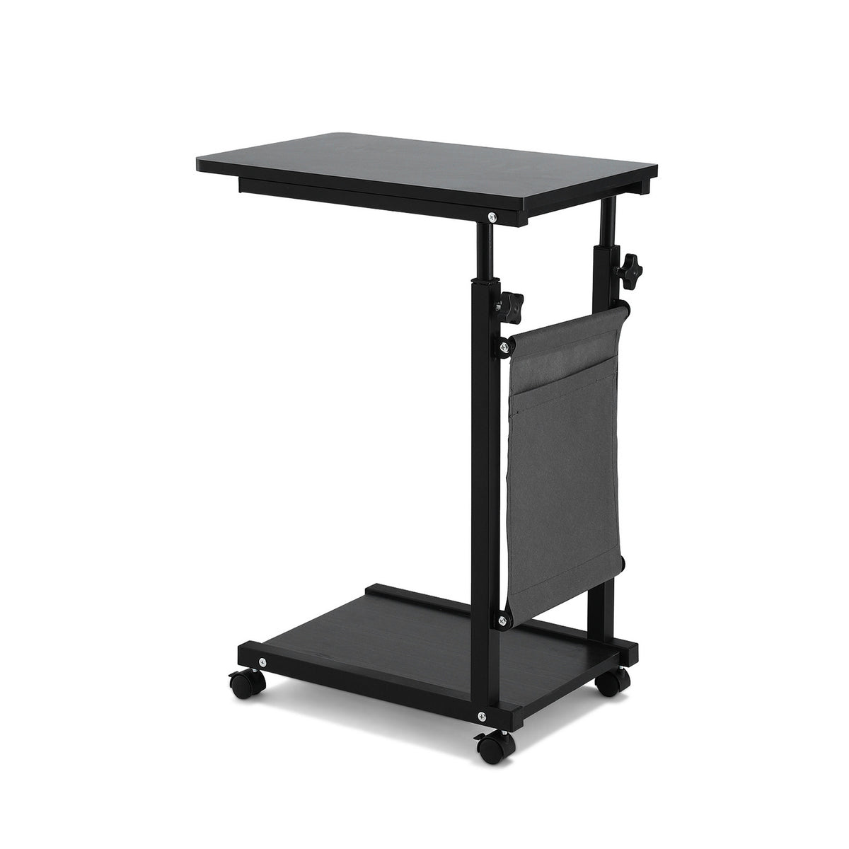Laptop Desk | Height Adjustable | Mobile Workstation | 48cm | Black
