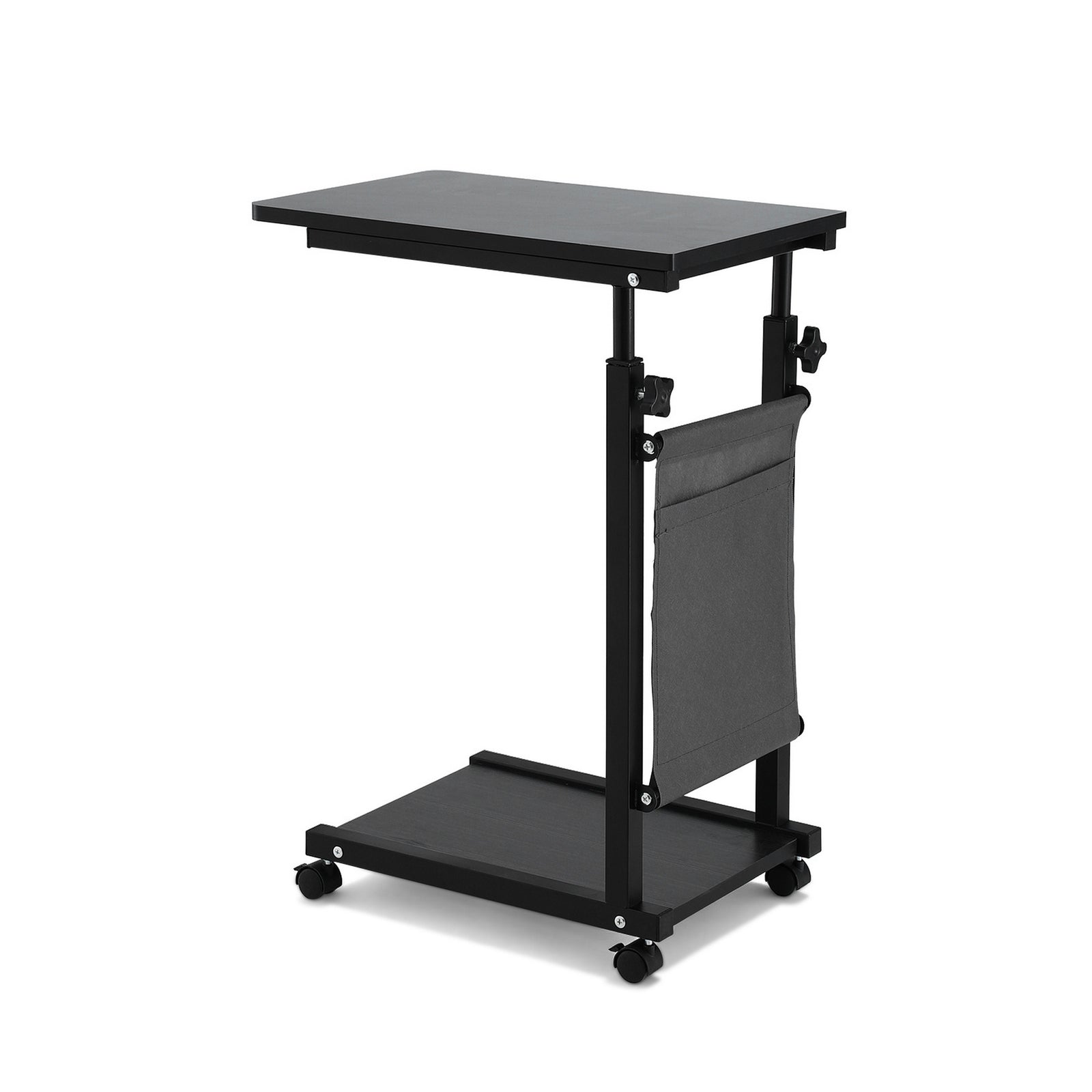Laptop Desk | Height Adjustable | Mobile Workstation | 48cm | Black