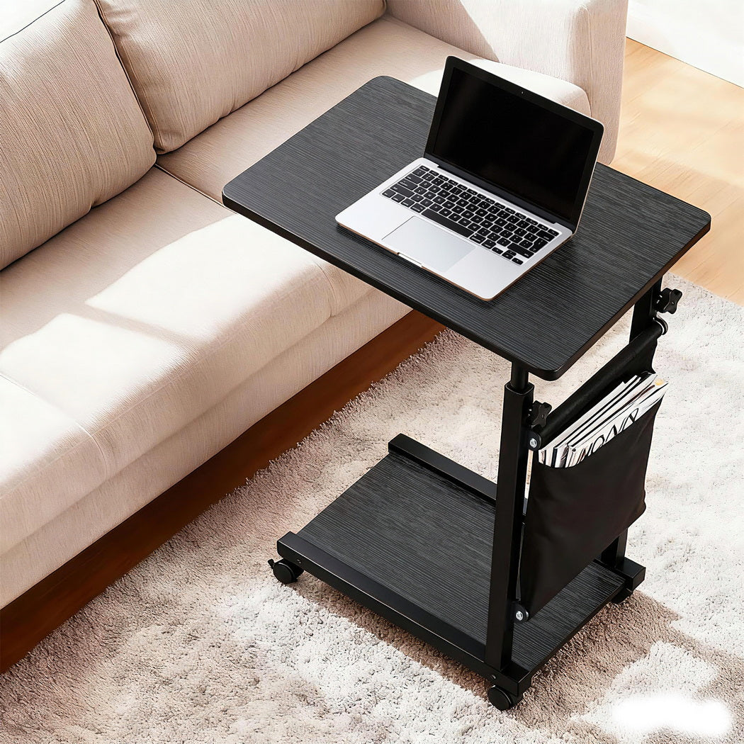 Laptop Desk | Height Adjustable | Mobile Workstation | 48cm | Black