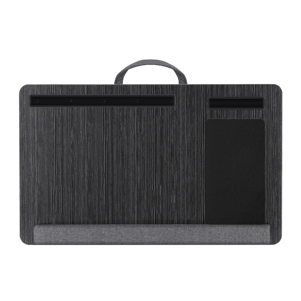 Lap Desk 55cm | Portable Laptop Table with Wrist Rest, Phone Slot & Mouse Pad | Black