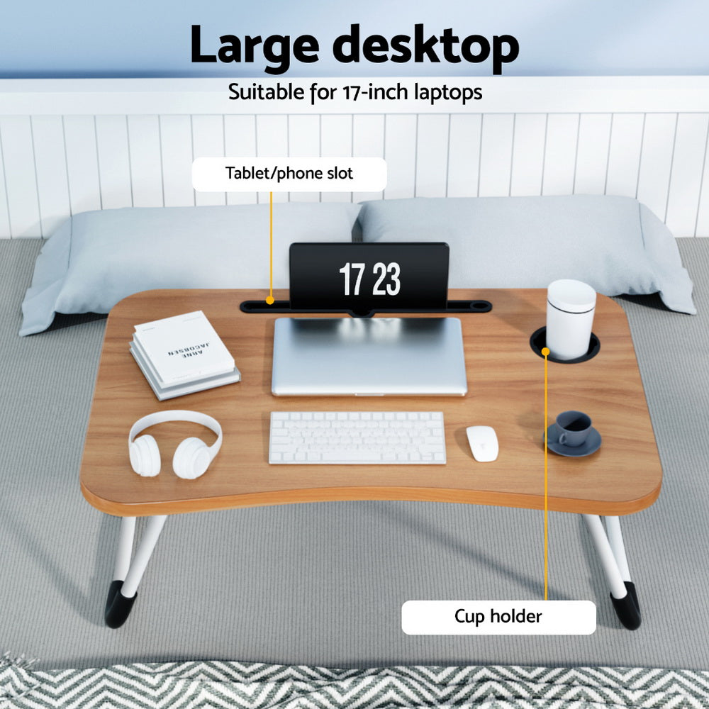 Laptop Desk Table | Foldable Stand Lap Tray | Portable & Adjustable for Sofa & Bed Use