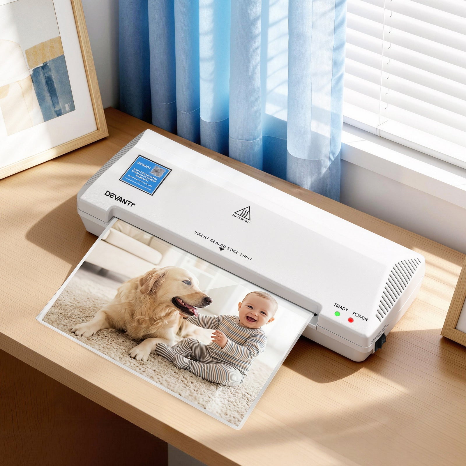A4 Laminator Machine | Hot & Cold | Anti-Jam | Office & Home Use | White
