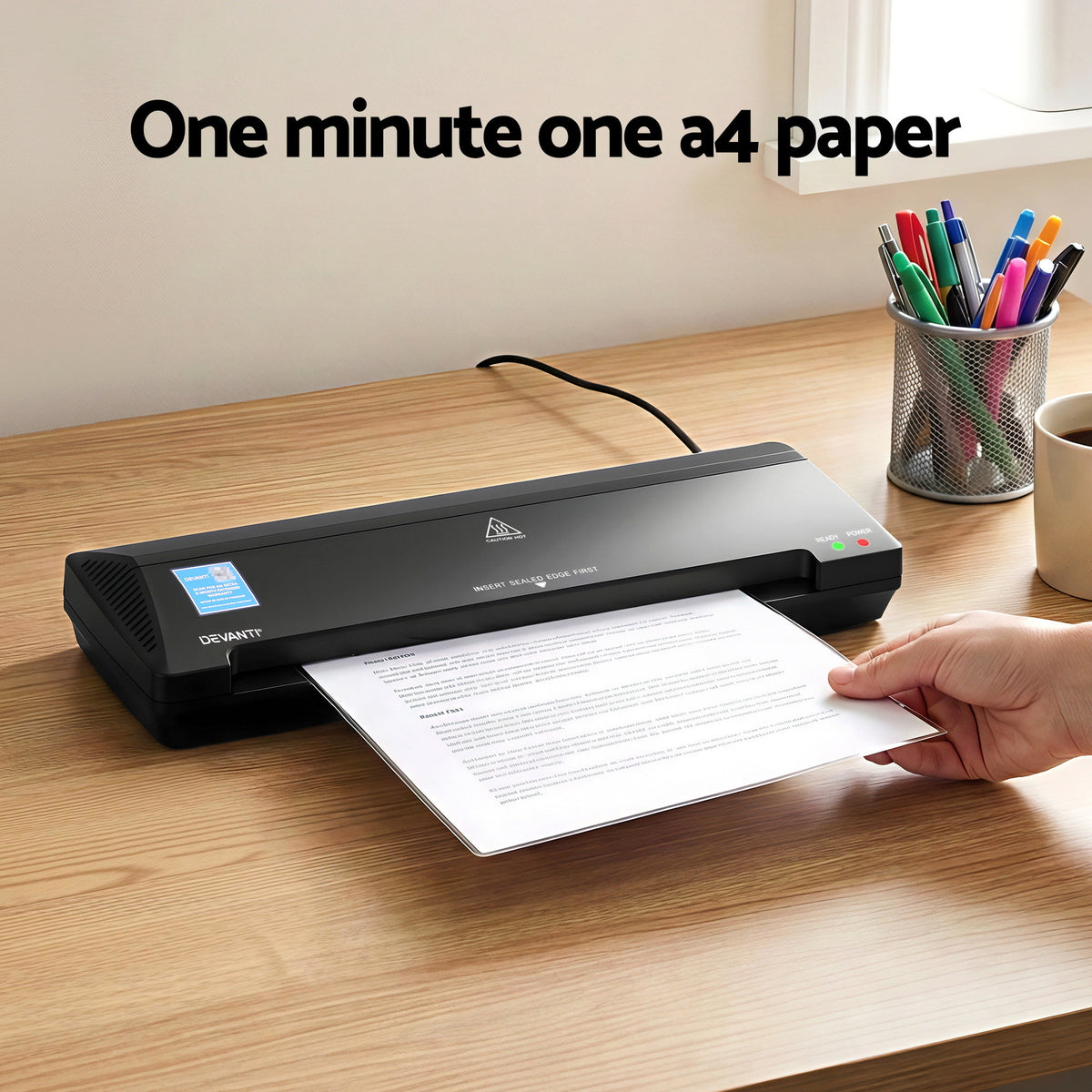 A3 Laminator Machine | Hot & Cold | Anti-Jam | Office & Home Use | Black