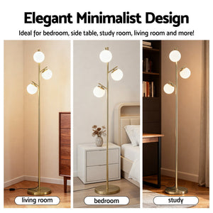 Tree Floor Lamp | 3-Light | 165cm | Sphere Glass Shades | Modern