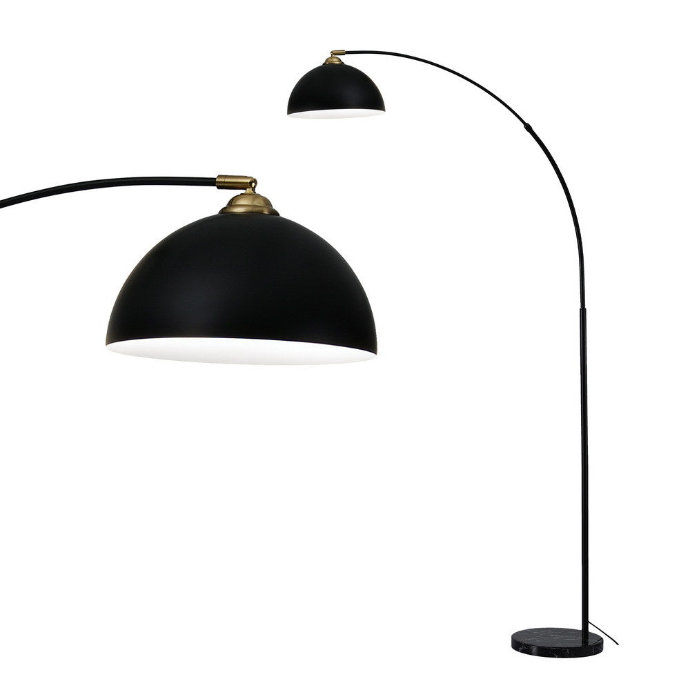 Arched Floor Lamp | Modern | Marble Base | Black