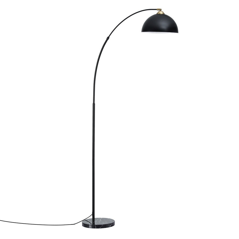 Arched Floor Lamp | Modern | Marble Base | Black