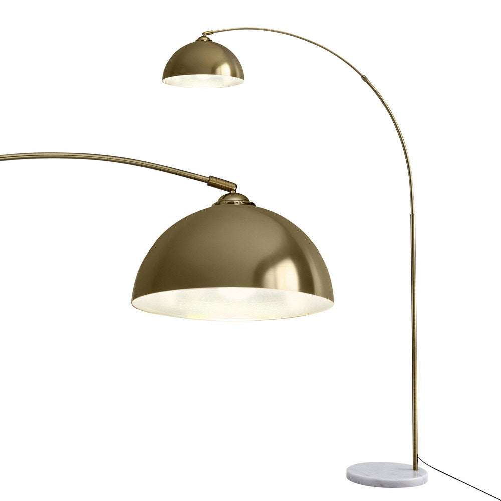 Arched Floor Lamp | Gold Brass | Heavy Duty Marble Base | Modern