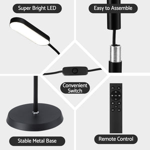 LED Floor Lamp | Remote Control | 4 Colour Temperatures | Reading Lamp