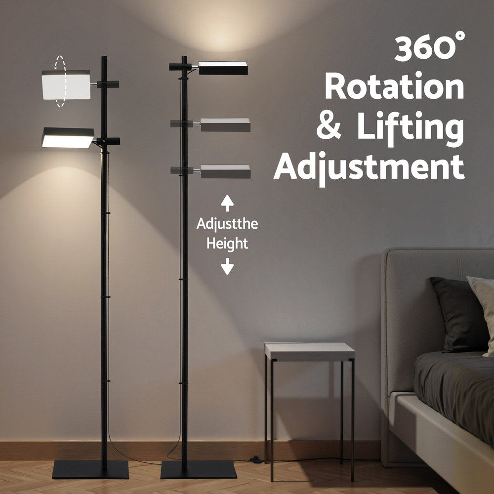 LED Floor Lamp | 12W | 360° Rotating Adjustable Head | Modern Reading Light