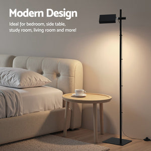 LED Floor Lamp | 12W | 360° Rotating Adjustable Head | Modern Reading Light