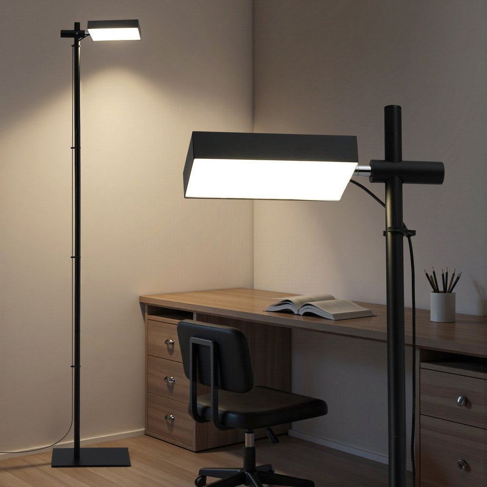 LED Floor Lamp | 12W | 360° Rotating Adjustable Head | Modern Reading Light